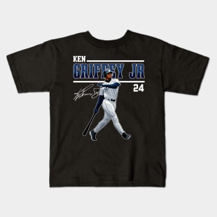 Ken Griffey Jr The Kid Basketball Legend Signature Vintage Retro 80s 90s Bootleg Rap Style Kids T-Shirt